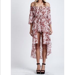 Mura Boutique red skort romper dress (S)